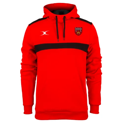gilbert-rugby-photon-hoodie-skipton-rfc-adulto-felpa-rosso-nero image 1