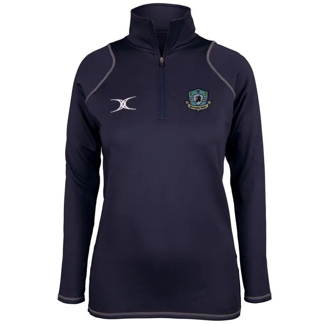 gilbert-rugby-warrington-select-rfc-quest-1-4-zip-donna-navy-pile-rugby-femminil image 1