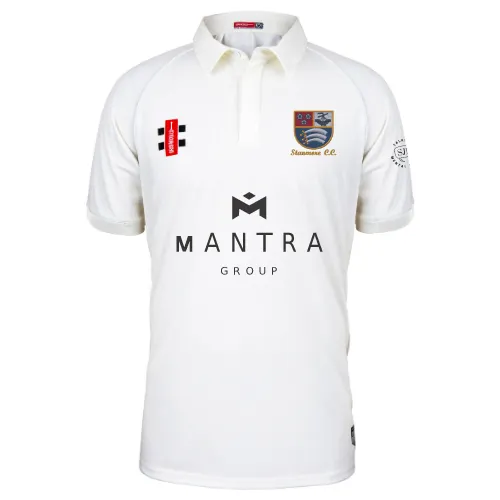 gray-nicolls-matrix-v2-maglia-cricket-manica-corta-senior-avorio-stanmore-cc image 1