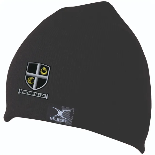 gilbert-rugby-portsmouth-rfc-berretto-beanie-nero-adulto image 1
