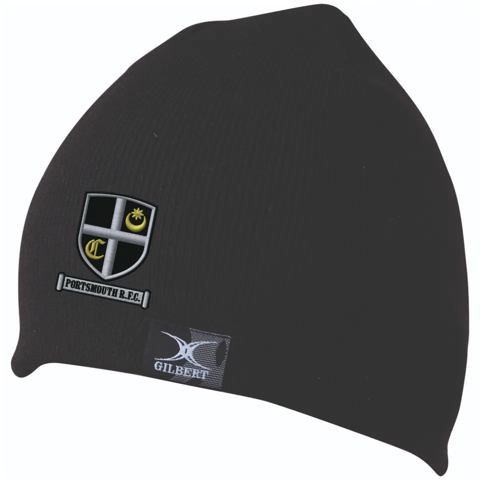 gilbert-rugby-portsmouth-rfc-berretto-beanie-nero-adulto image 1