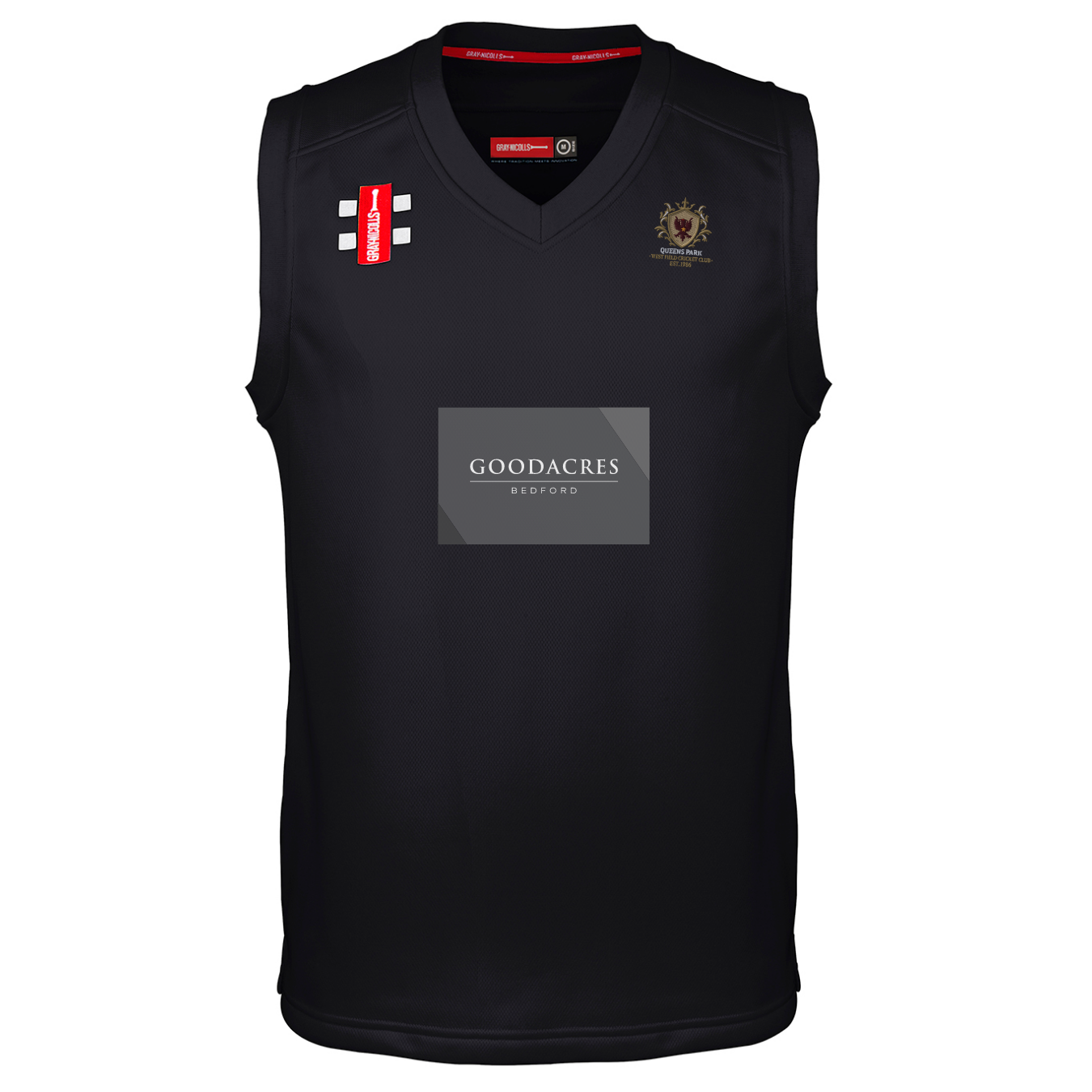 gray-nicolls-pro-performance-match-slipover-adult-queens-park-westfield-black image 1