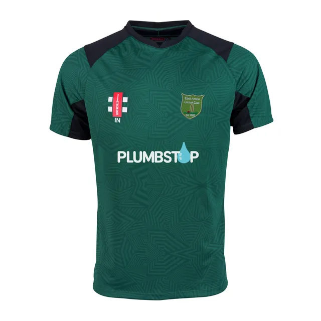gray-nicolls-east-anton-cc-pro-t20-maglia-cricket-junior-verde-nero-manica-corta image 1
