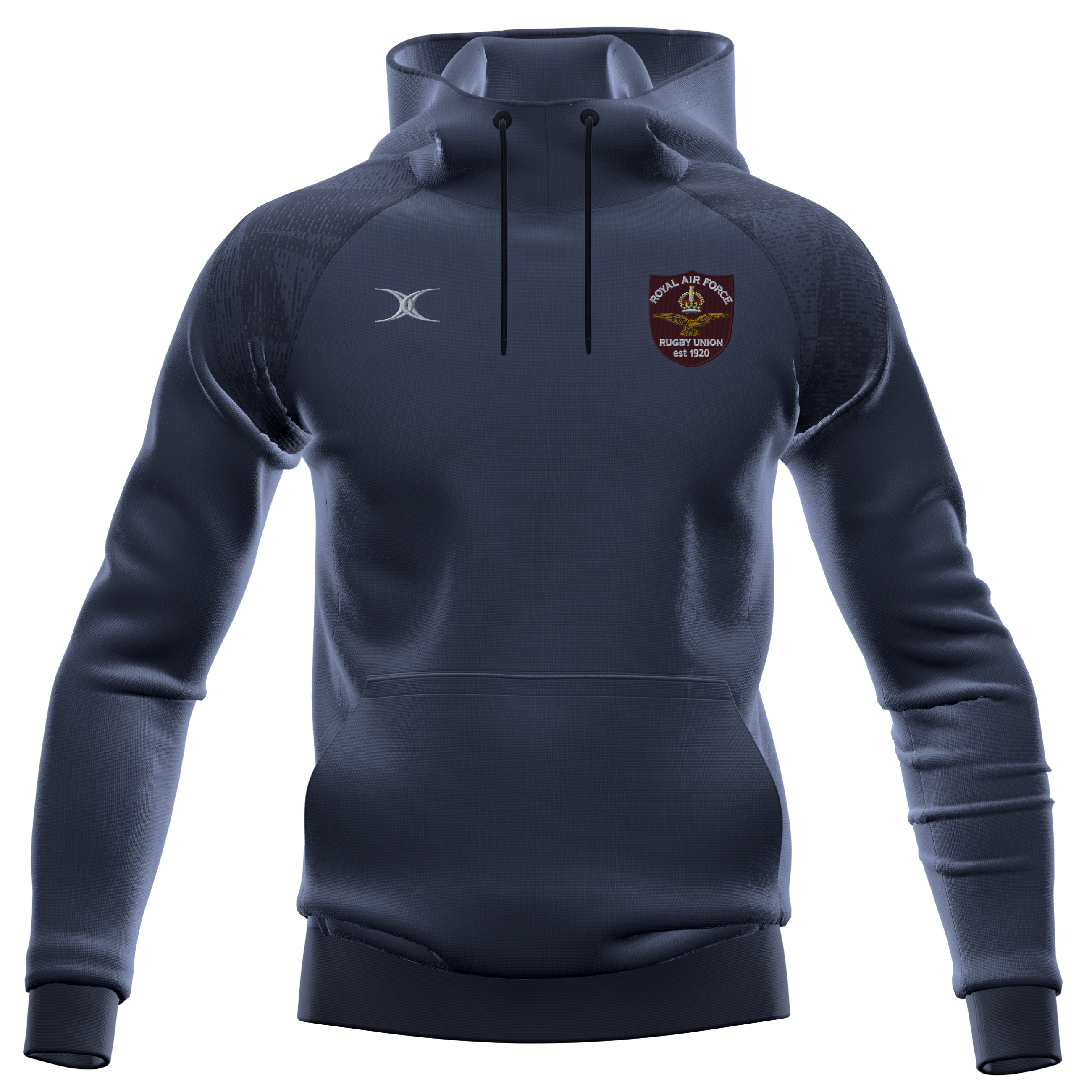 gilbert-rugby-royal-air-force-rugby-union-senior-felpa-con-cappuccio-gts-blu-nav image 1