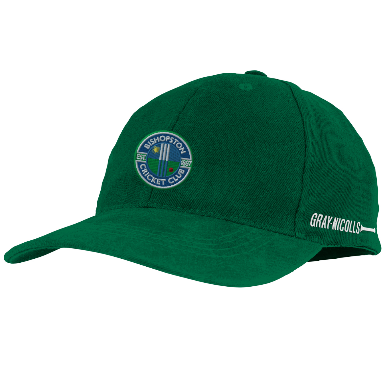 gray-nicolls-bishopston-cc-pro-fit-cappellino-da-cricket-verde-adulto image 1