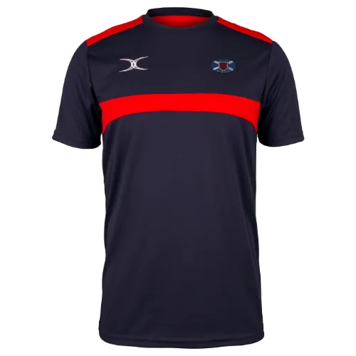 gilbert-rugby-murrayfield-wanderers-fc-bambino-photon-t-shirt-blu-navy-rosso image 1