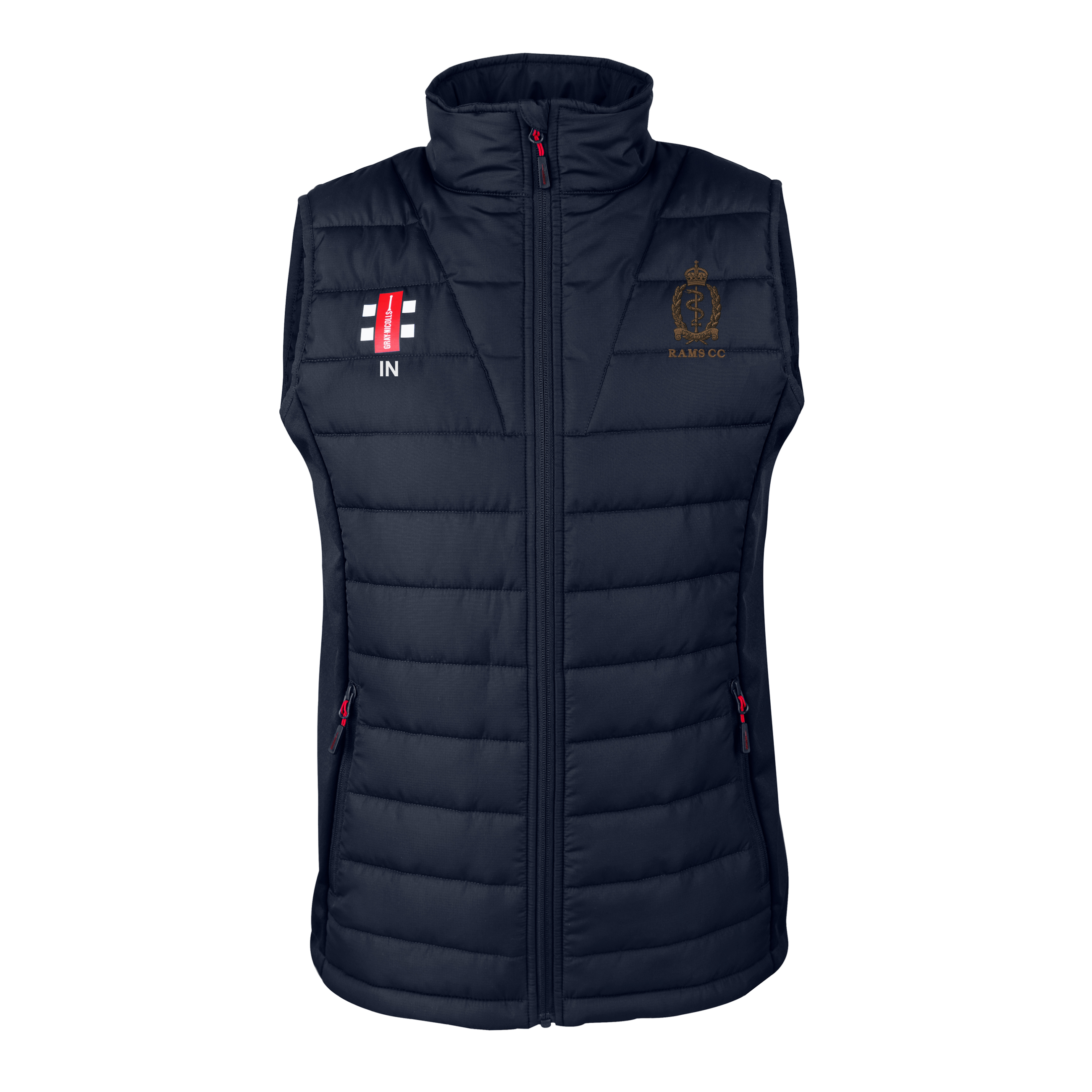 gray-nicolls-royal-army-medical-services-senior-pro-performance-bodywarmer-black image 1