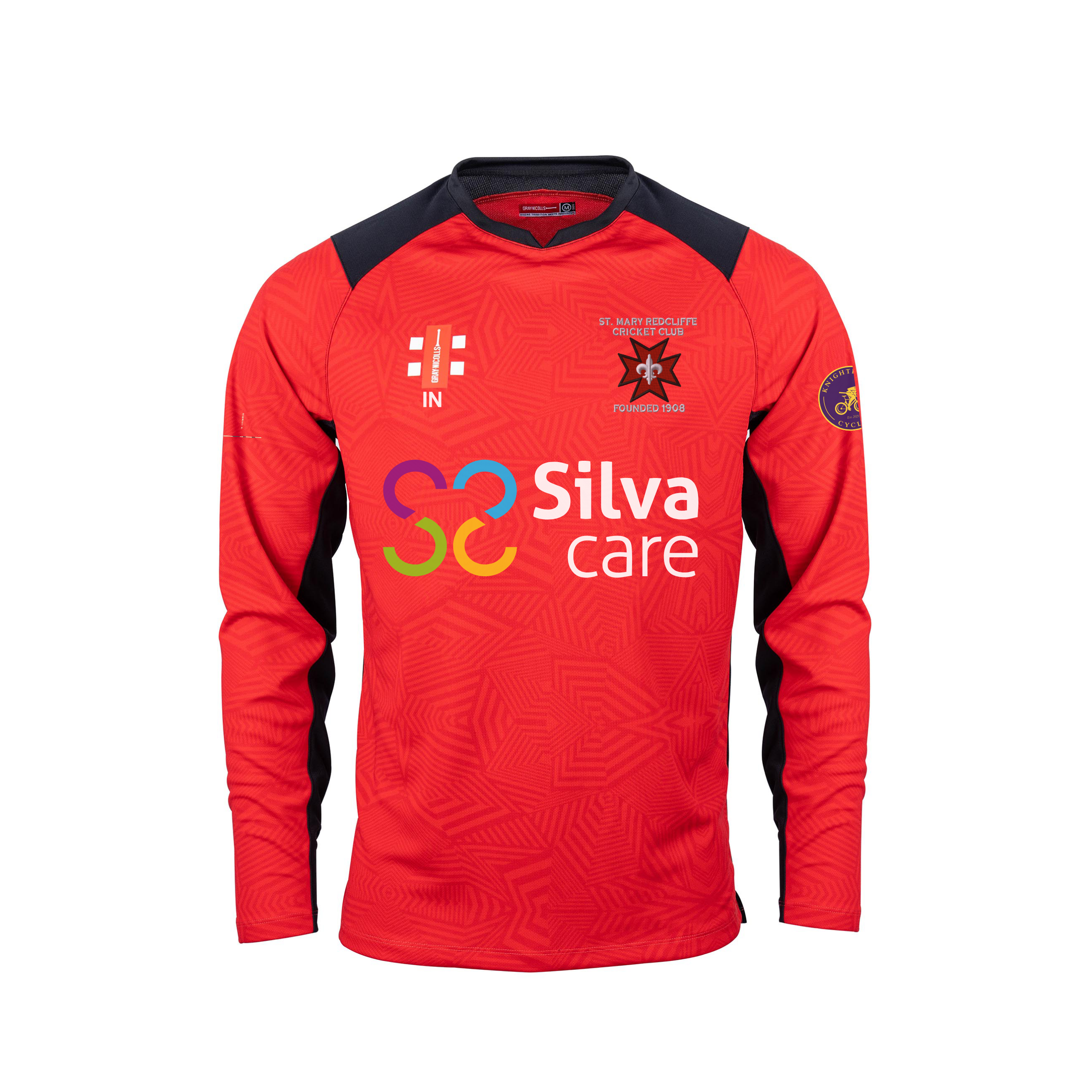 gray-nicolls-st-mary-redcliffe-junior-pro-t20-maglia-cricket-manica-lunga-rosso- image 1