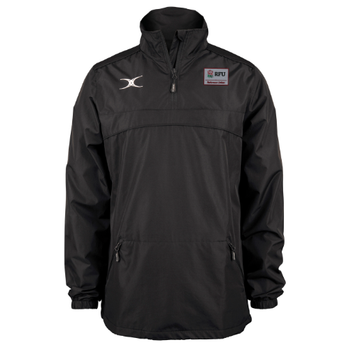 gilbert-rugby-rfu-referees-union-senior-giacca-photon-1-4-zip-nera-uomo image 1