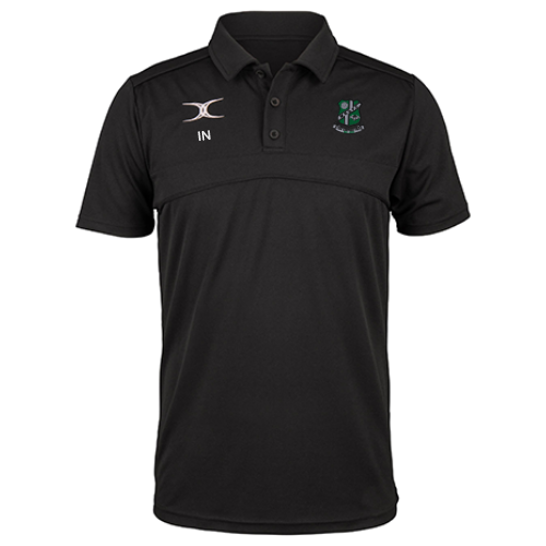 gilbert-rugby-wharfedale-rufc-senior-polo-photon-ii-manica-corta-nera image 1