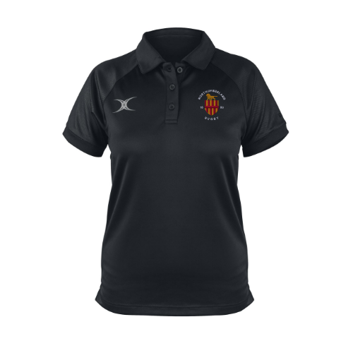 gilbert-rugby-evo-polo-donna-manica-corta-northumberland-rfu-nero image 1