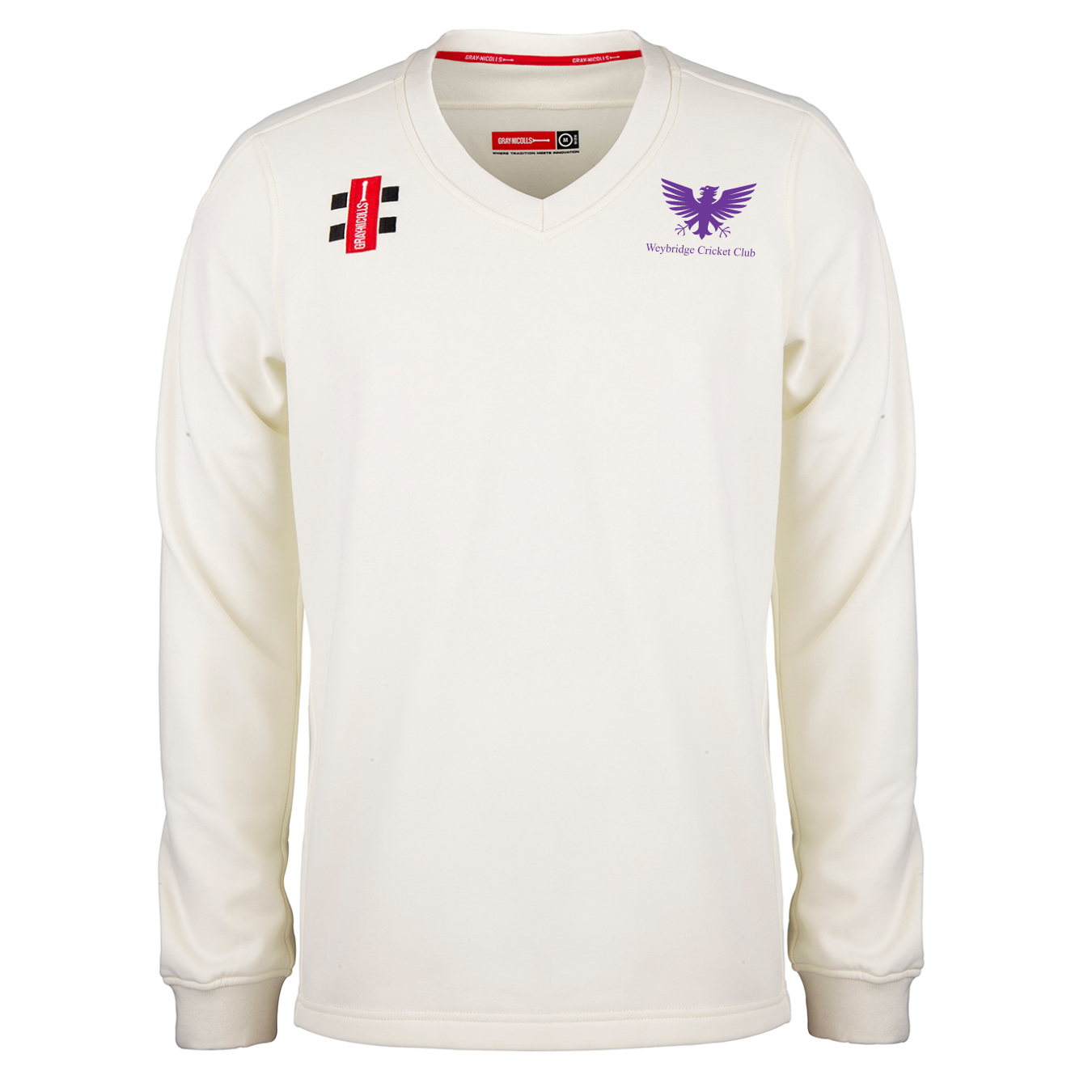 gray-nicolls-weybridge-cc-senior-pro-performance-sweater-avorio image 1