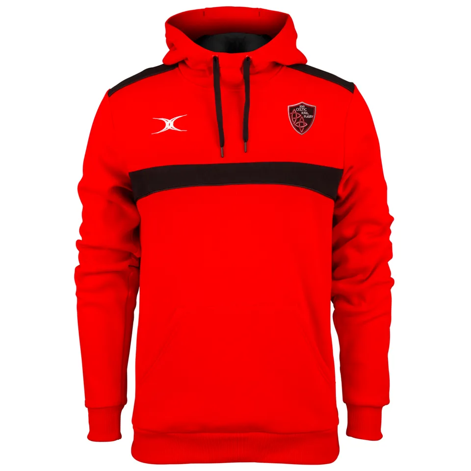 gilbert-rugby-celtic-rail-rfc-photon-felpa-con-cappuccio-uomo-rosso-nero image 1