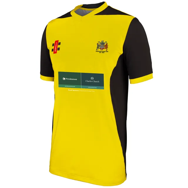 gray-nicolls-tamworth-women-girls-pro-performance-maglia-t20-s-s-yellow-black-ju image 1