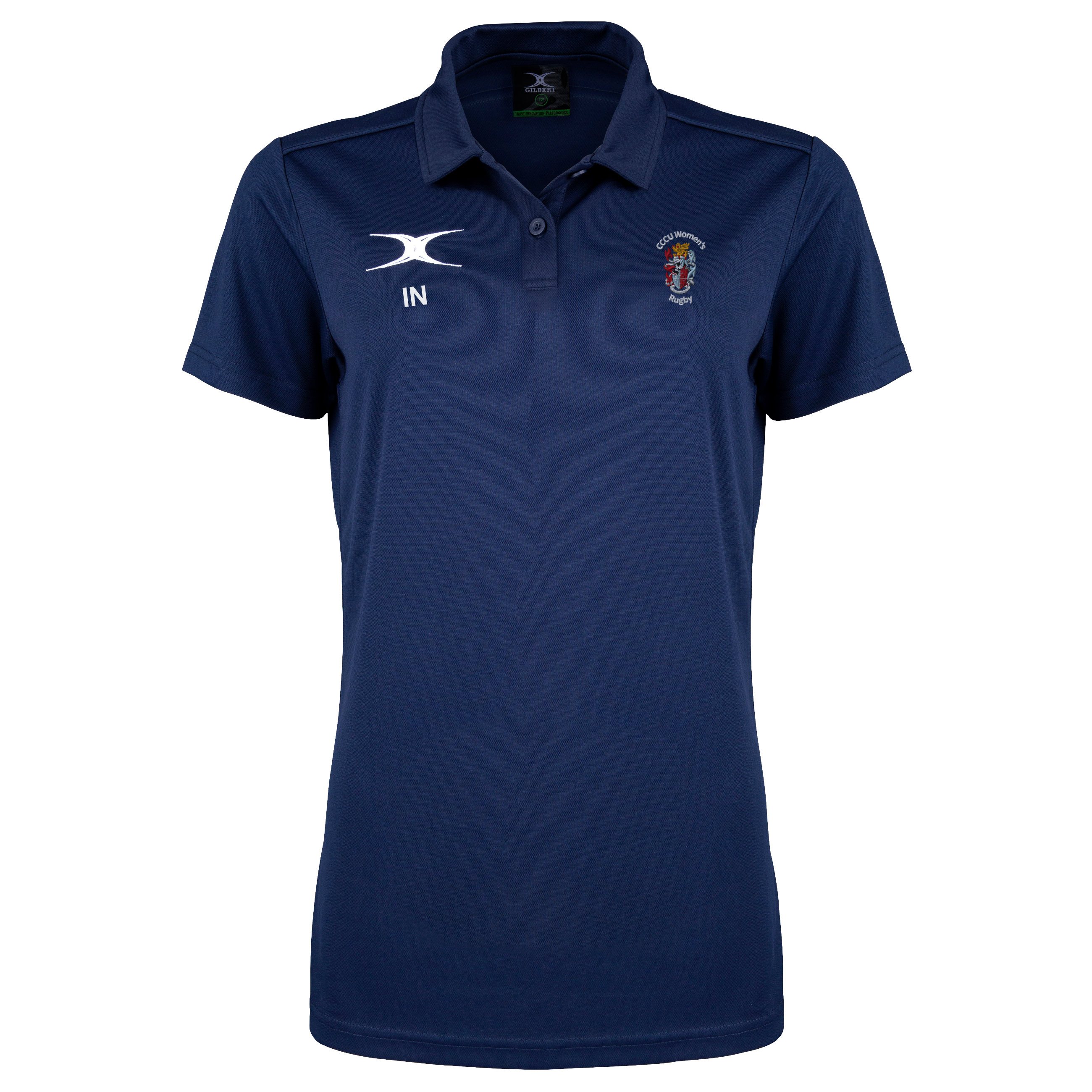 gilbert-rugby-photon-ii-polo-manica-corta-senior-cccu-rugby-blu-navy image 1