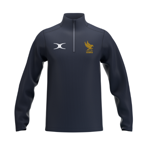 gilbert-rugby-henley-hawks-junior-atom-pile-1-4-zip-blu-navy-scuro image 1