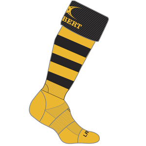 gilbert-rugby-kryten-ii-calzini-match-llandaff-north-rfc-adulto-ambra-nero image 1