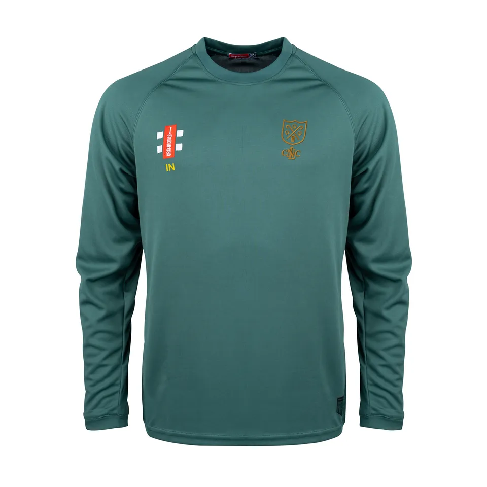 gray-nicolls-north-london-cc-junior-matrix-v2-l-s-tee-maglia-manica-lunga-verde image 1
