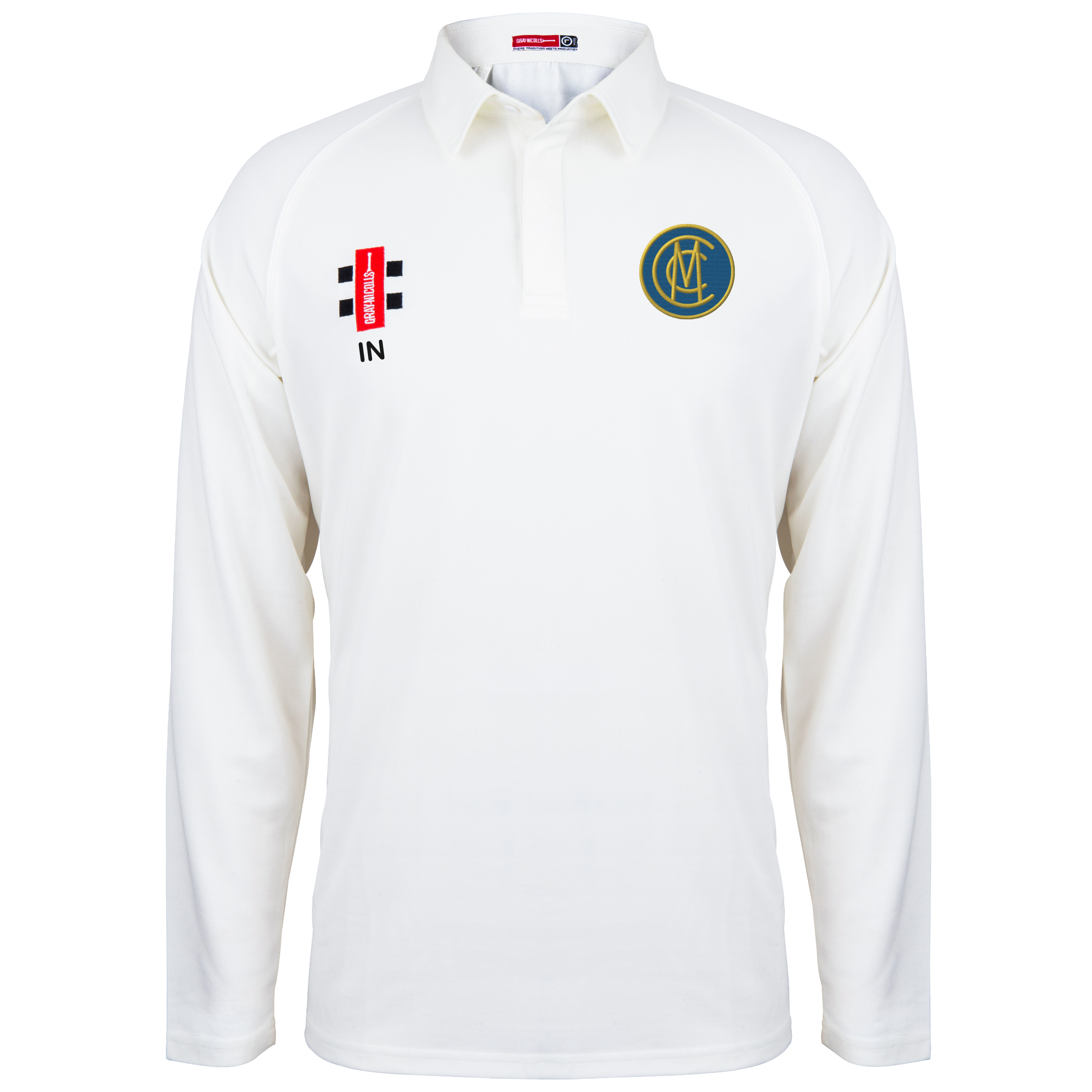 gray-nicolls-matrix-v2-maglia-cricket-l-s-junior-marshalswicket-cc-avorio image 1