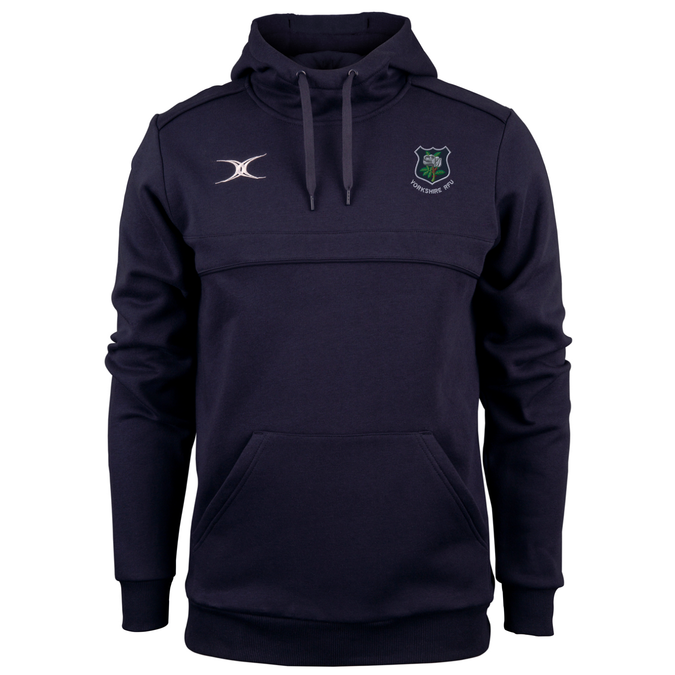 gilbert-rugby-yorkshire-pdg-adult-photon-felpa-con-cappuccio-dark-navy image 1