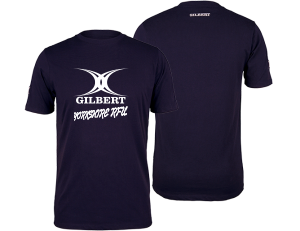 gilbert-rugby-yorkshire-rfu-quest-t-shirt-supporters-adulto-blu-navy-grafica image 1