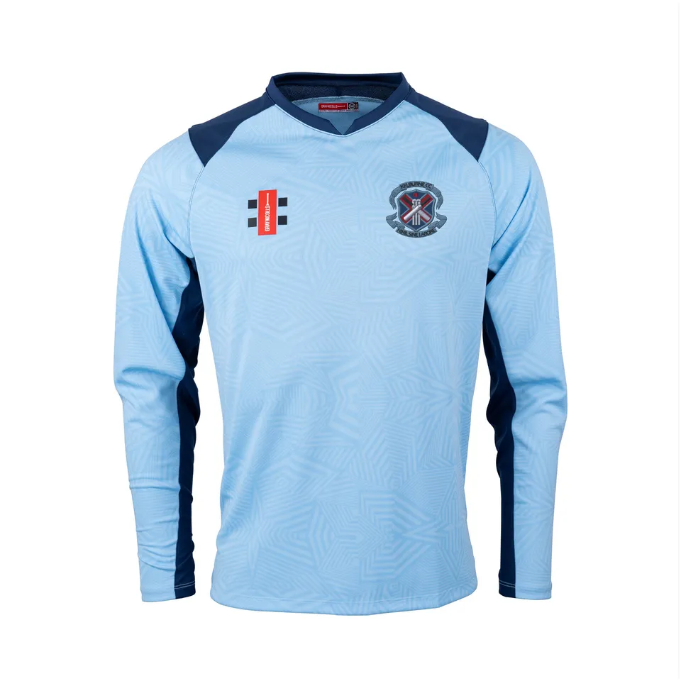 gray-nicolls-kelburne-cc-senior-pro-t20-l-s-shirt-navy-sky image 1
