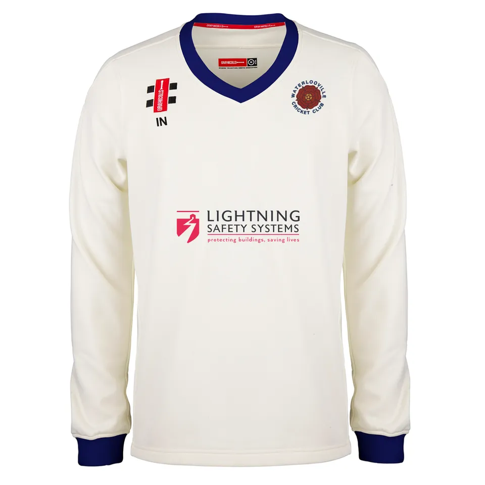 gray-nicolls-waterlooville-senior-pro-performance-maglione-match-avorio-navy image 1