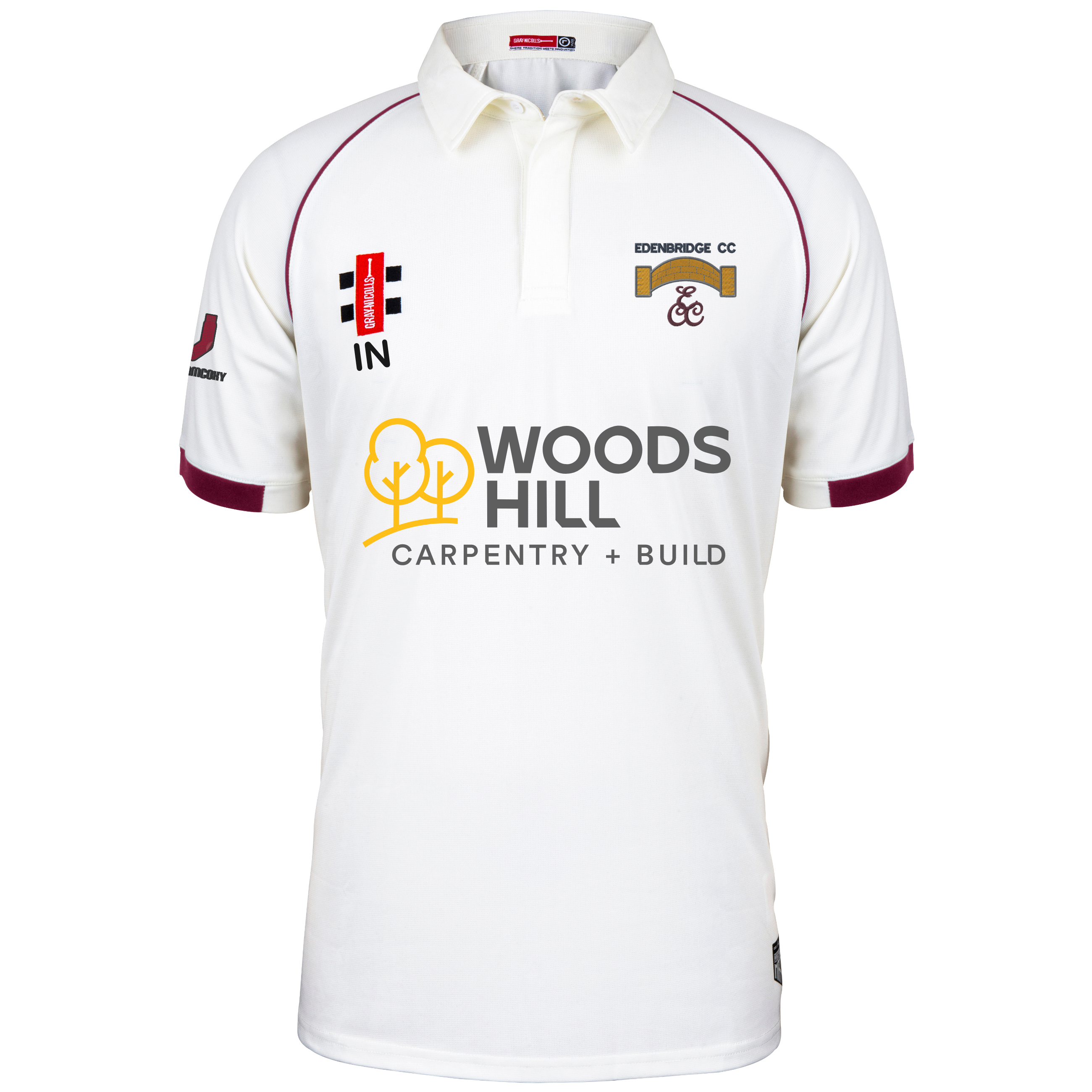 gray-nicolls-matrix-v2-maglia-cricket-manica-corta-junior-edenbridge-cc-ivory-ma image 1