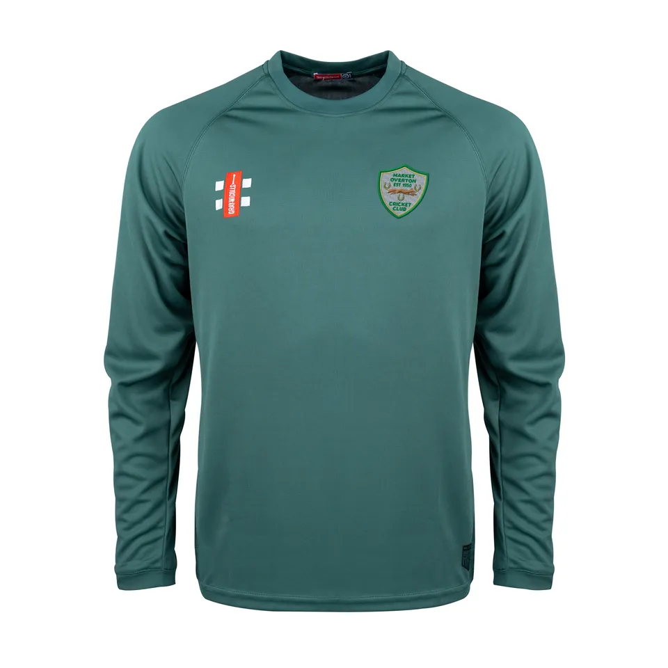 gray-nicolls-matrix-v2-maglia-manica-lunga-senior-market-overton-cc-verde image 1
