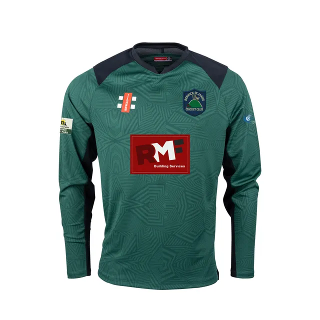 gray-nicolls-berwick-st-james-senior-maglia-gara-pro-t20-manica-lunga-verde-nero image 1