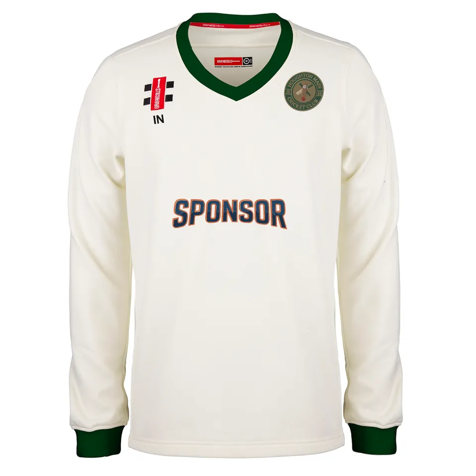 gray-nicolls-houghton-main-cc-senior-pro-performance-maglione-match-avorio-verde image 1