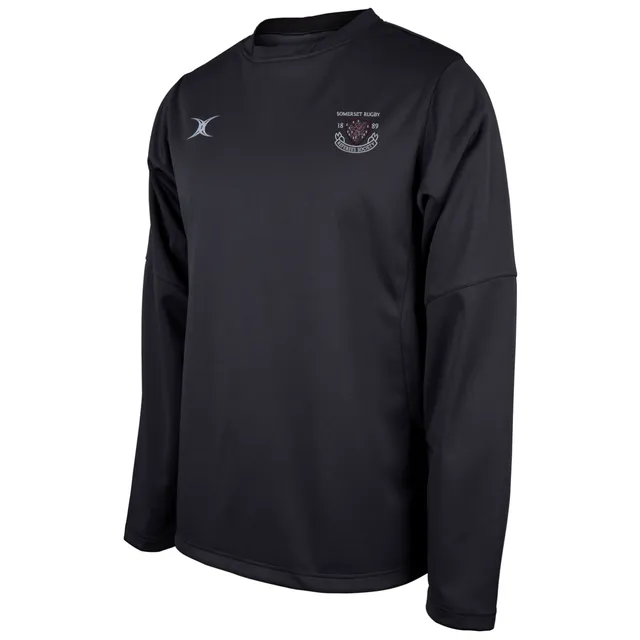 gilbert-rugby-somerset-rugby-referees-society-senior-top-riscaldamento-pro-nero image 1