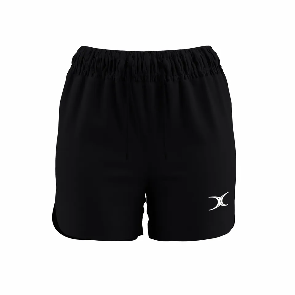 gilbert-rugby-gts-shorts-donna-nero-blu-navy-pantaloncini-performance image 1