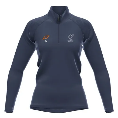 grays-clifton-robinsons-gts-pile-1-4-zip-donna-dark-navy-con-iniziali image 1