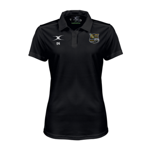gilbert-rugby-oadby-wyggestonians-rfc-photon-ii-polo-manica-corta-nera-donna image 1