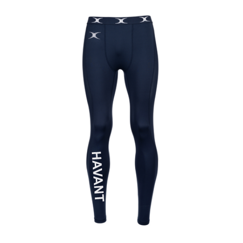 gilbert-rugby-havant-rfc-atomic-x-ii-leggings-baselayer-junior-blu-navy image 1