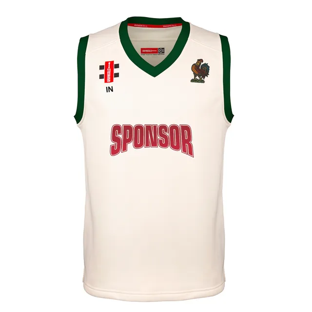 gray-nicolls-harrogate-cc-pro-performance-slipover-match-junior-avorio-verde image 1