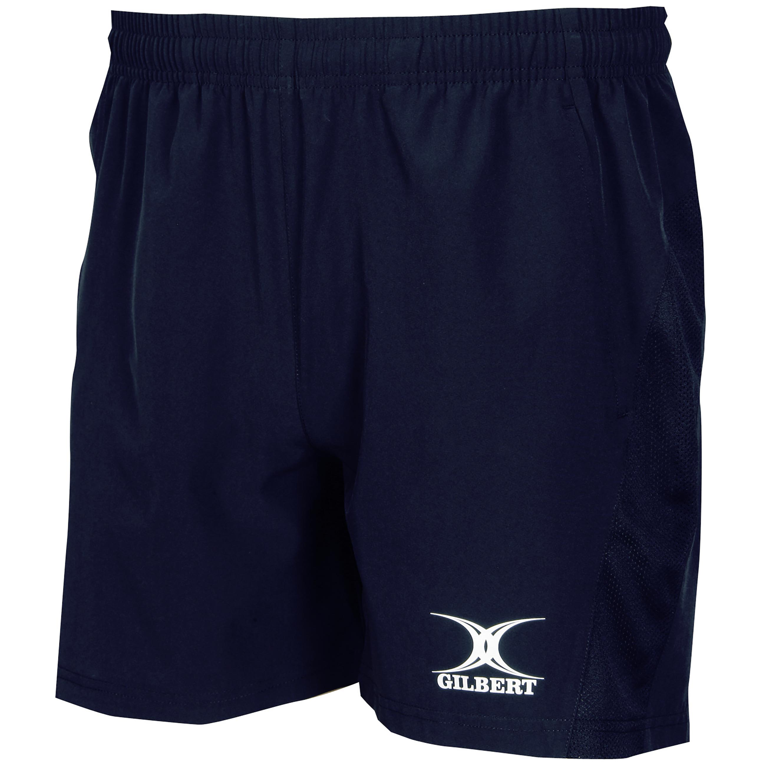 gilbert-rugby-leisure-shorts-junior-nero-e-blu-navy image 1