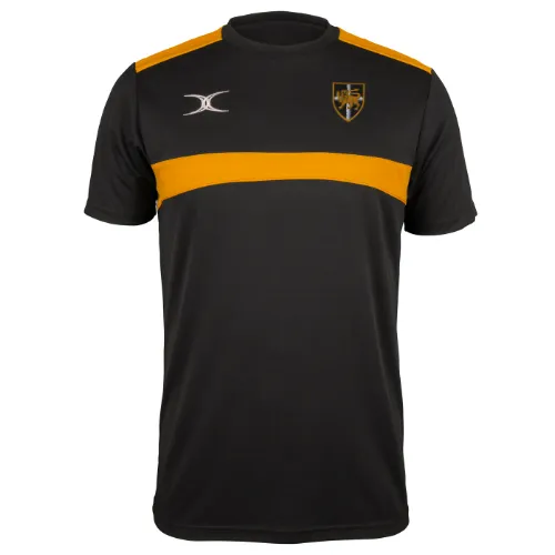 gilbert-rugby-esher-rfc-photon-t-shirt-bambino-black-gold image 1