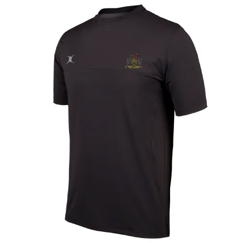 gilbert-rugby-newcastle-staffs-rufc-pro-t-shirt-adulta-nera image 1