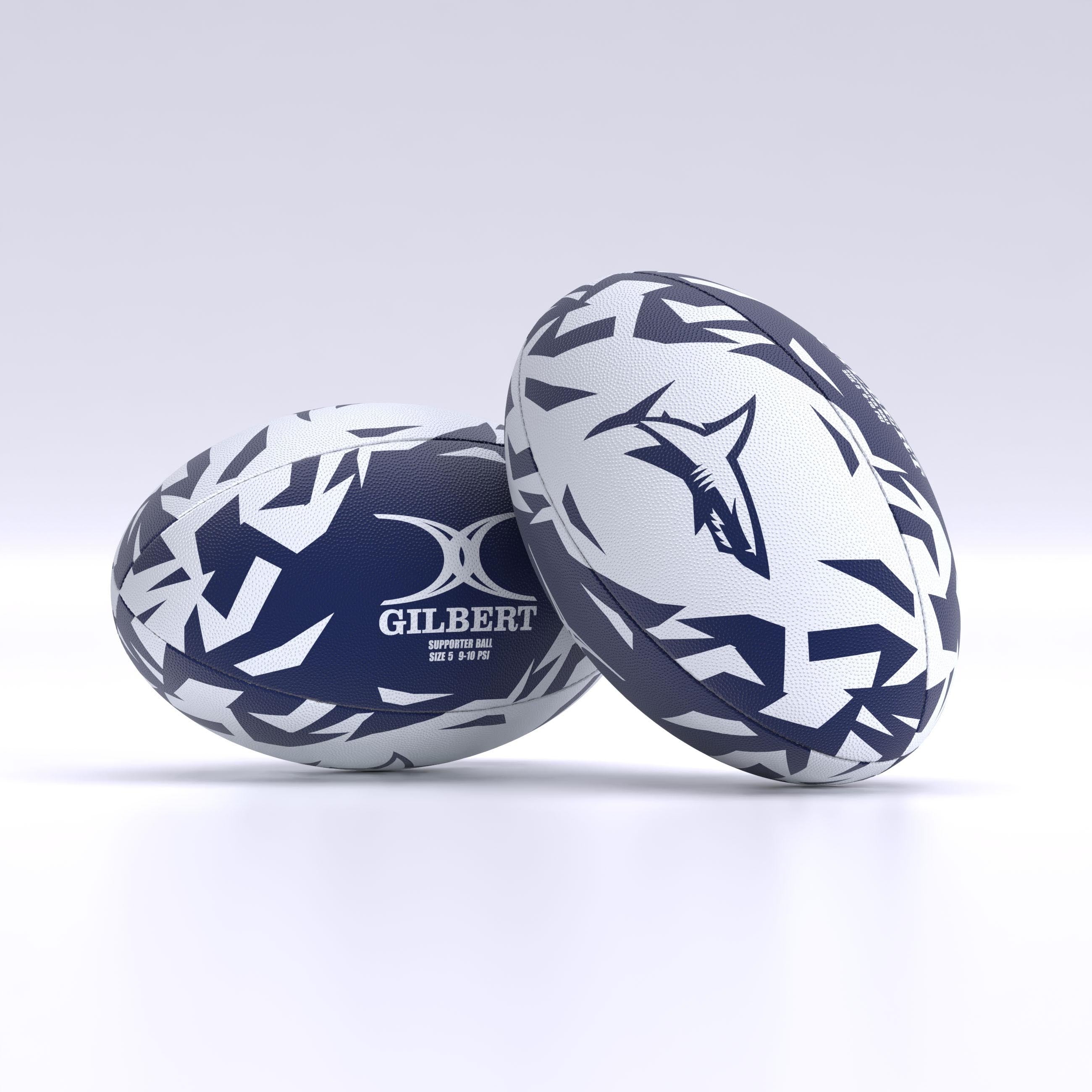 gilbert-rugby-sale-sharks-supporter-ball-pallone-rugby-misura-4-5 image 1