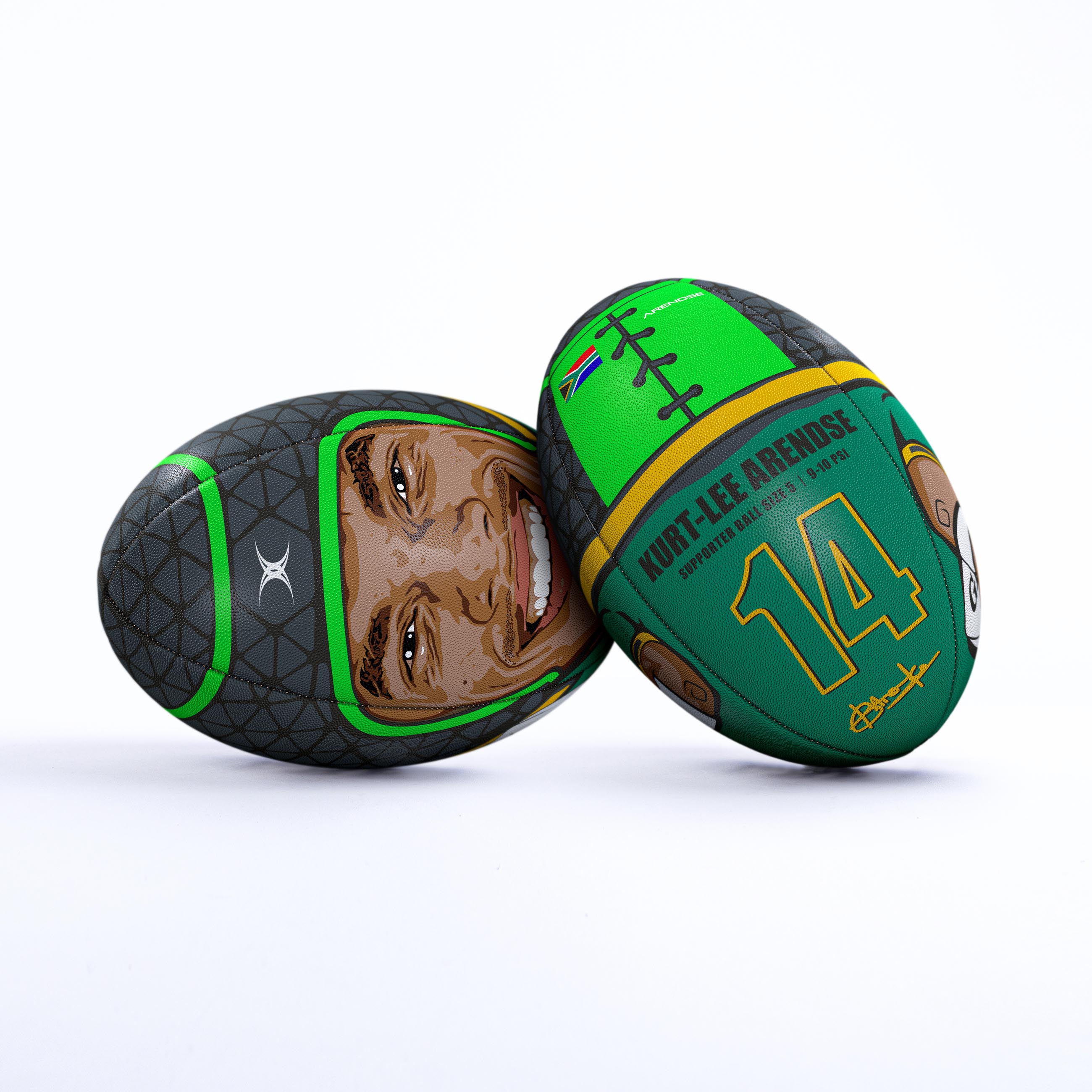 gilbert-rugby-kurt-lee-arendse-signature-ball-pallone-rugby-misura-5 image 1