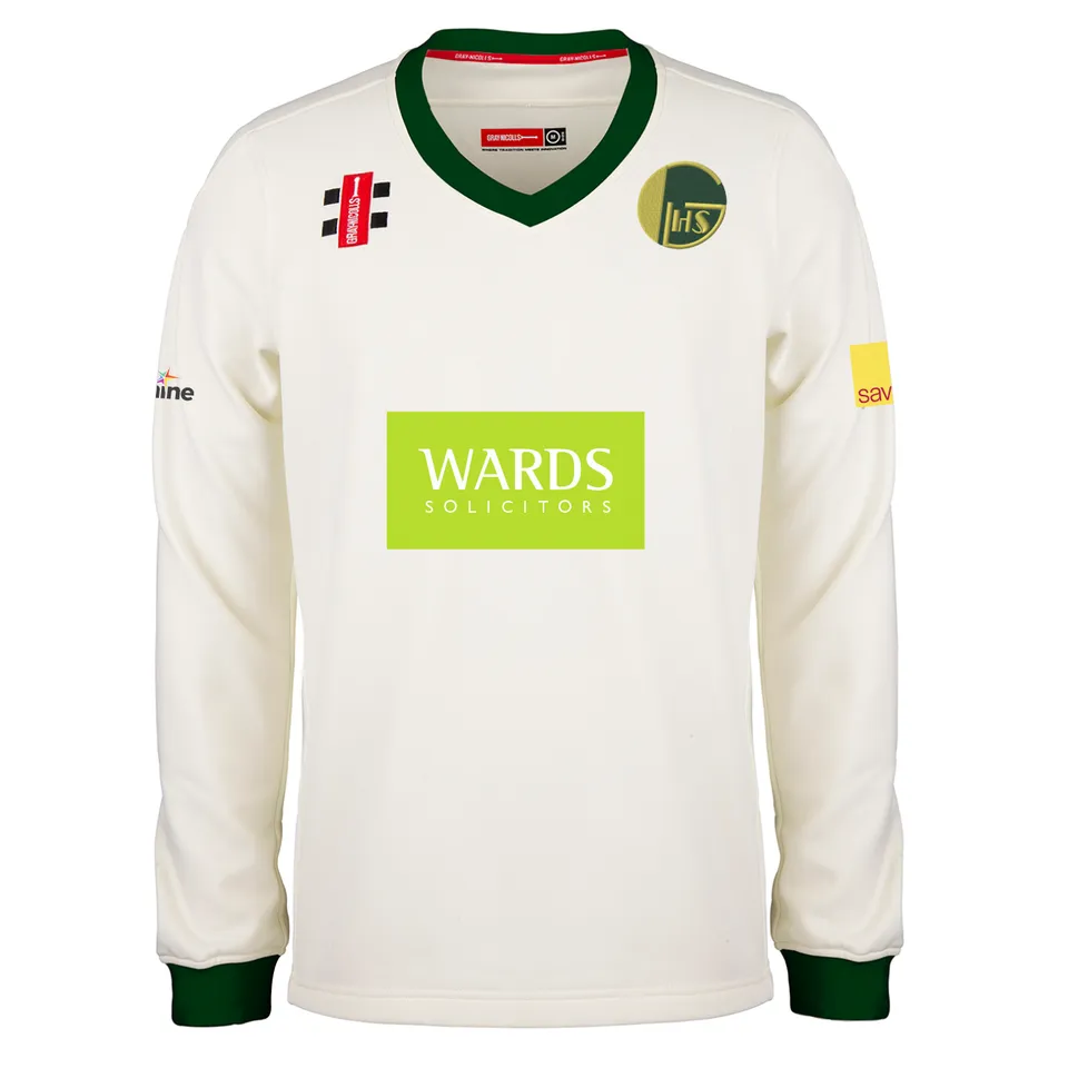 gray-nicolls-golden-hill-cc-senior-pro-performance-maglione-match-avorio-verde image 1