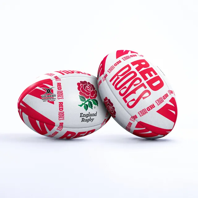 gilbert-england-red-roses-supporter-pallone-rugby-sz-5 image 1