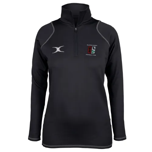 gilbert-rugby-blaydon-rfc-quest-pile-donna-1-4-zip-nero image 1