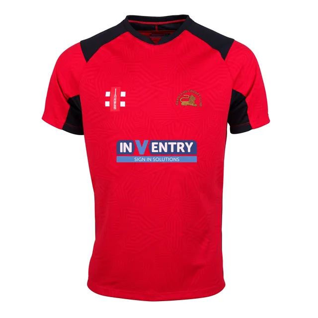 gray-nicolls-garstang-cc-pro-t20-maglia-cricket-senior-rosso-nero-manica-corta image 1