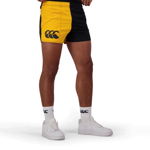canterbury-harlequin-shorts-uomo-pantaloncini-oro-nero image 1
