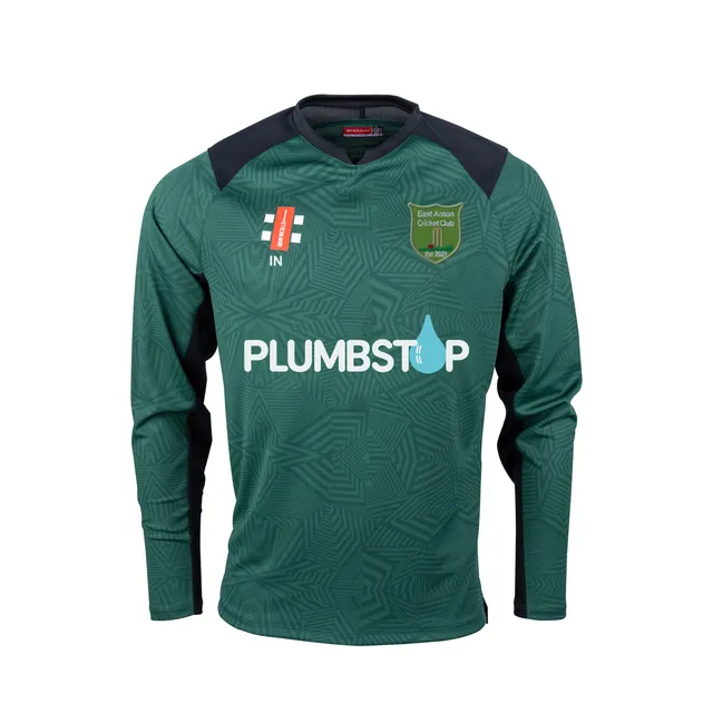 gray-nicolls-east-anton-cc-junior-maglia-pro-t20-manica-lunga-verde-nero image 1