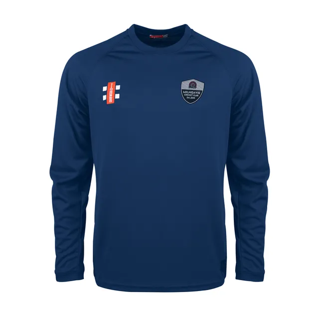 gray-nicolls-milngavie-cc-senior-matrix-v2-t-shirt-manica-lunga-blu-navy image 1
