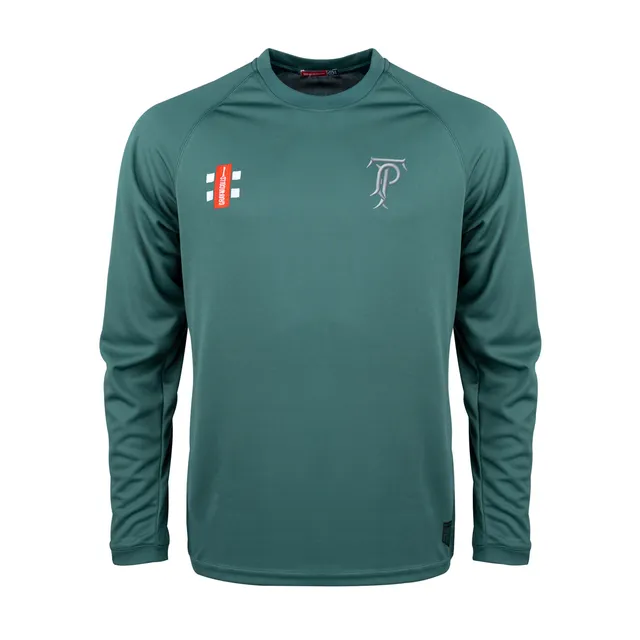 gray-nicolls-matrix-v2-maglia-cricket-manica-lunga-junior-tendring-park-cc-verde image 1